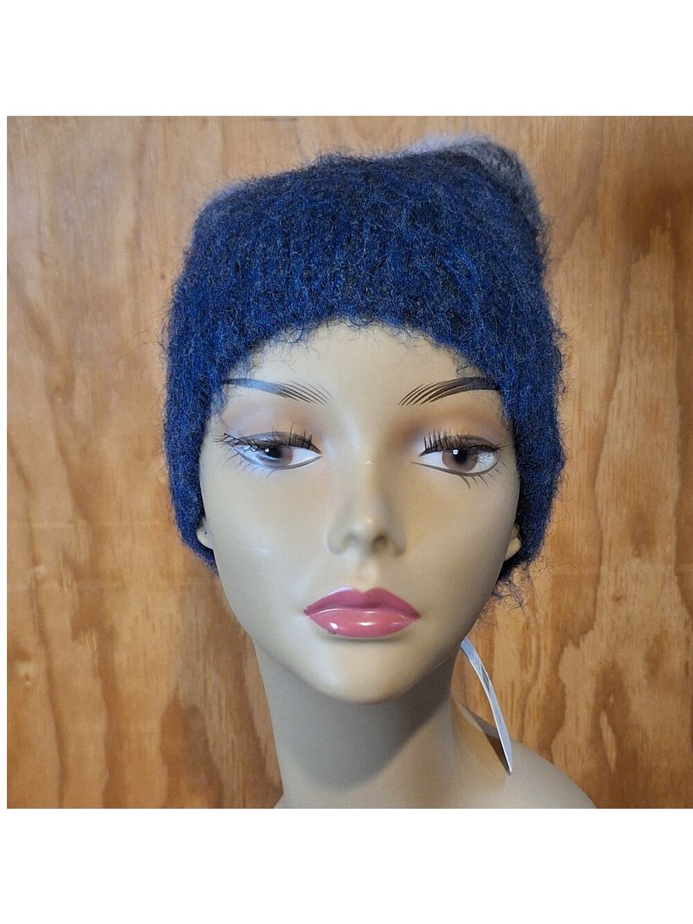 NWT by Anthropologie Beanie Women's OS Navy Lavender Fuzzy Hombre Cozycore